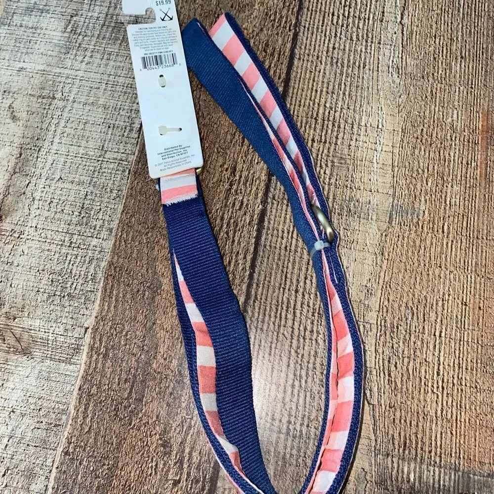 Seaside Summer 6ft dog leash pink stripe